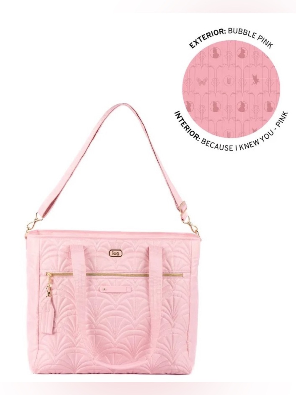 Lug Wicked x Lug Paddle Convertible Carryall Tote Bubble Pink Pastel Wicked 2